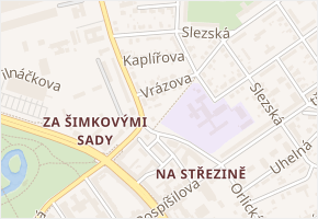 Vrázova v obci Hradec Králové - mapa ulice