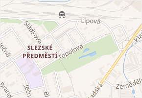 Vrbová v obci Hradec Králové - mapa ulice