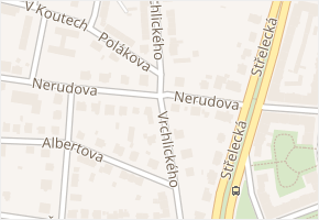 Vrchlického v obci Hradec Králové - mapa ulice