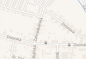 Zahrádkářská v obci Hradec Králové - mapa ulice
