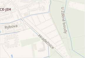 Zděná bouda v obci Hradec Králové - mapa ulice