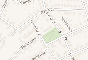 Zeyerova v obci Hradec Králové - mapa ulice