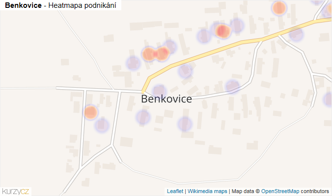 Mapa Benkovice - Firmy v části obce.
