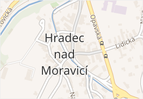 Hradec nad Moravicí v obci Hradec nad Moravicí - mapa části obce
