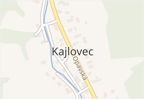 Kajlovec v obci Hradec nad Moravicí - mapa části obce