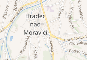 Na Potůčku v obci Hradec nad Moravicí - mapa ulice