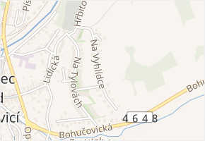 Na Vyhlídce v obci Hradec nad Moravicí - mapa ulice