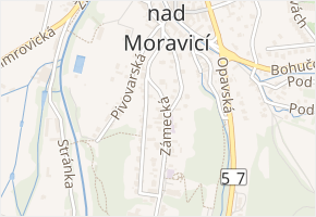 Zámecká v obci Hradec nad Moravicí - mapa ulice