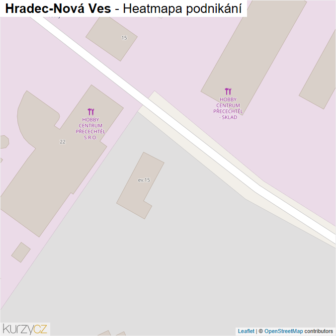 Mapa Hradec-Nová Ves - Firmy v obci.