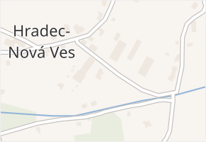 Hradec-Nová Ves v obci Hradec-Nová Ves - mapa části obce