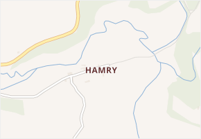 Hamry v obci Hradec - mapa části obce