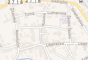 Horní náměstí v obci Hrádek nad Nisou - mapa ulice