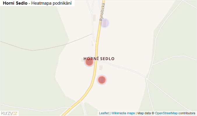 Mapa Horní Sedlo - Firmy v části obce.