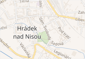 Hradební v obci Hrádek nad Nisou - mapa ulice