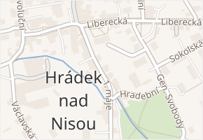 Hrádek nad Nisou v obci Hrádek nad Nisou - mapa části obce