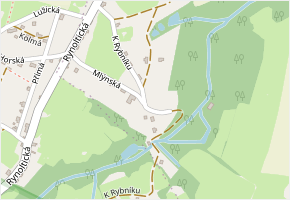 K Rybníku v obci Hrádek nad Nisou - mapa ulice