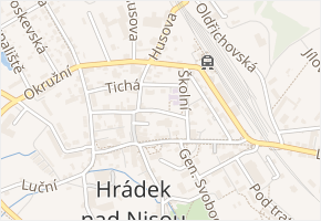 Kostelní v obci Hrádek nad Nisou - mapa ulice