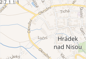 Luční v obci Hrádek nad Nisou - mapa ulice