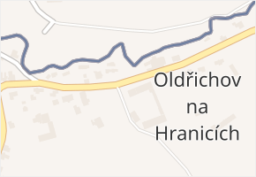 Oldřichov na Hranicích v obci Hrádek nad Nisou - mapa části obce