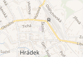 Školní v obci Hrádek nad Nisou - mapa ulice