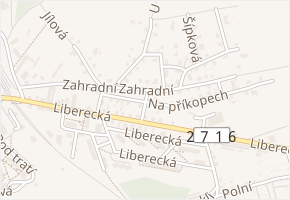 Zelená v obci Hrádek nad Nisou - mapa ulice