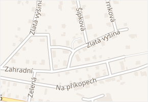 Zlatá výšina v obci Hrádek nad Nisou - mapa ulice