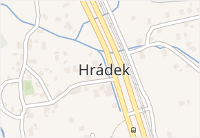 Hrádek v obci Hrádek - mapa části obce