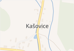 Kašovice v obci Hrádek - mapa části obce