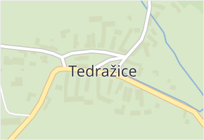 Tedražice v obci Hrádek - mapa části obce