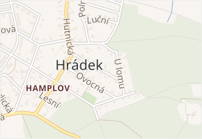Květinová v obci Hrádek - mapa ulice