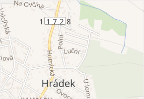 Luční v obci Hrádek - mapa ulice