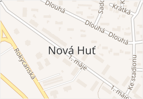 Nová Huť v obci Hrádek - mapa části obce