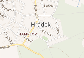 Ovocná v obci Hrádek - mapa ulice
