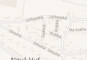 Sadová v obci Hrádek - mapa ulice