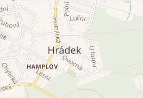 Spojovací v obci Hrádek - mapa ulice