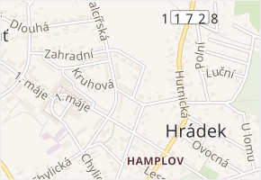 Stavební v obci Hrádek - mapa ulice