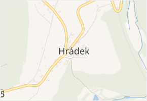 Hrádek v obci Hrádek - mapa části obce