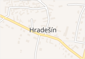 Hradešín v obci Hradešín - mapa části obce