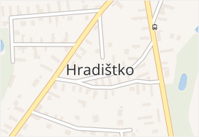 Hradištko v obci Hradištko - mapa části obce