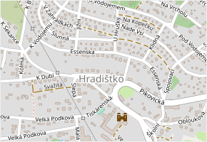 Belgická v obci Hradištko - mapa ulice
