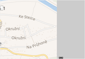 Dolní Průhon v obci Hradištko - mapa ulice