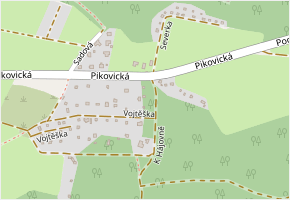 K Hájovně v obci Hradištko - mapa ulice