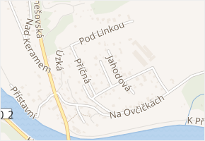 Malinová v obci Hradištko - mapa ulice