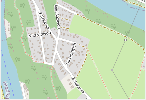 Na Hradcích v obci Hradištko - mapa ulice