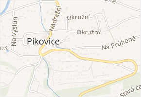 Na Průhoně v obci Hradištko - mapa ulice
