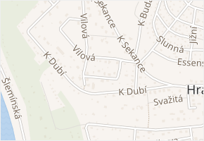 Na Rozhledu v obci Hradištko - mapa ulice