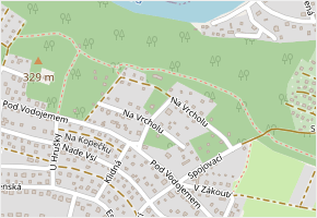 Na Vrcholu v obci Hradištko - mapa ulice