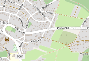 Pikovická v obci Hradištko - mapa ulice