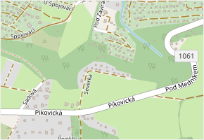 Severka v obci Hradištko - mapa ulice