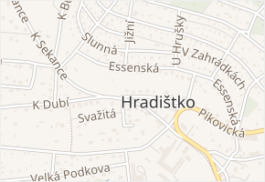 Spojovací v obci Hradištko - mapa ulice